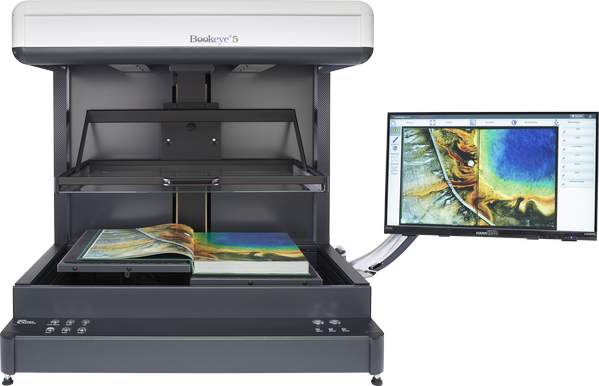 Self-adjusting book cradle 120 - 180 degrees can lift 10 cm.