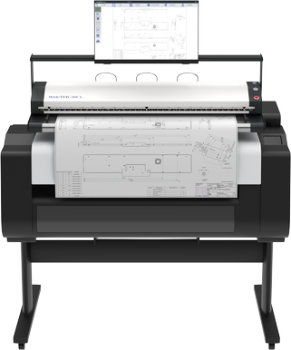 21 inch external touchscreen with arm mounted to the scanner